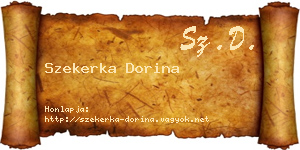 Szekerka Dorina névjegykártya