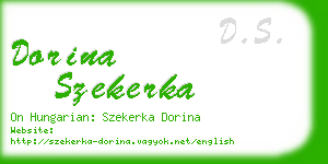 dorina szekerka business card